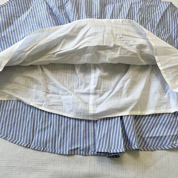 J. Crew Circle Skirt Zip Women Juniors Pocket Blue White Striped Mini Lined 12 - Picture 8 of 8